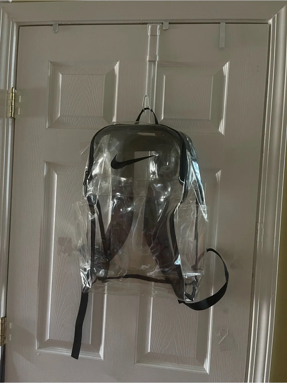 Nike Brasilia training transparent PVC Backpack with Black Trim and Logo